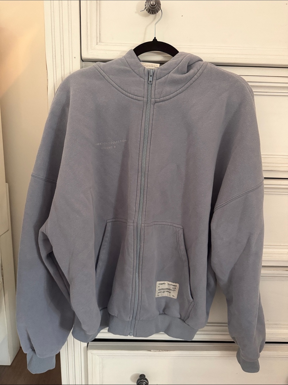 Light Lavender Zip-Front Hoodie Jacket